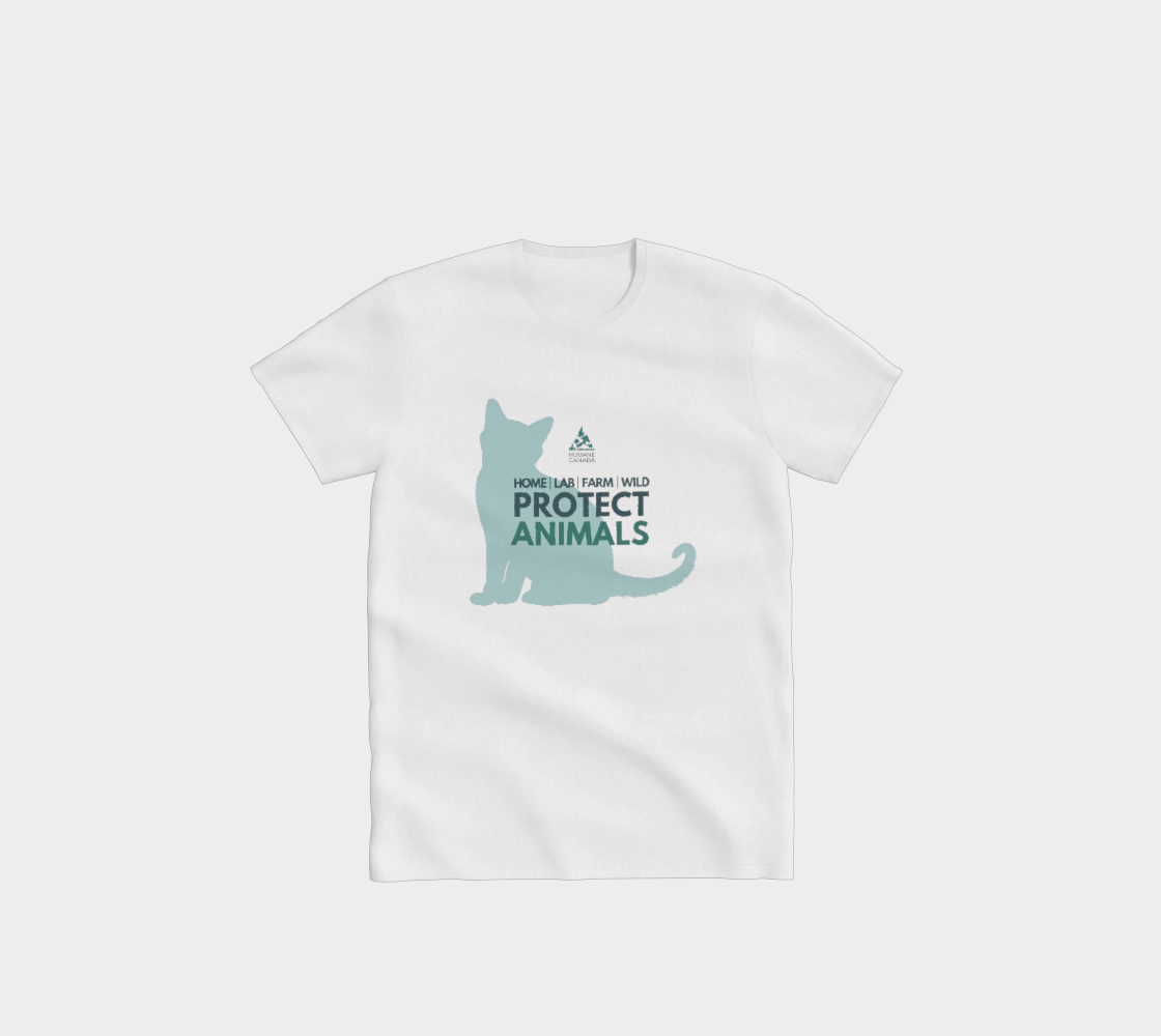 Protect Animals (Cat print) - Crewneck T-Shirt