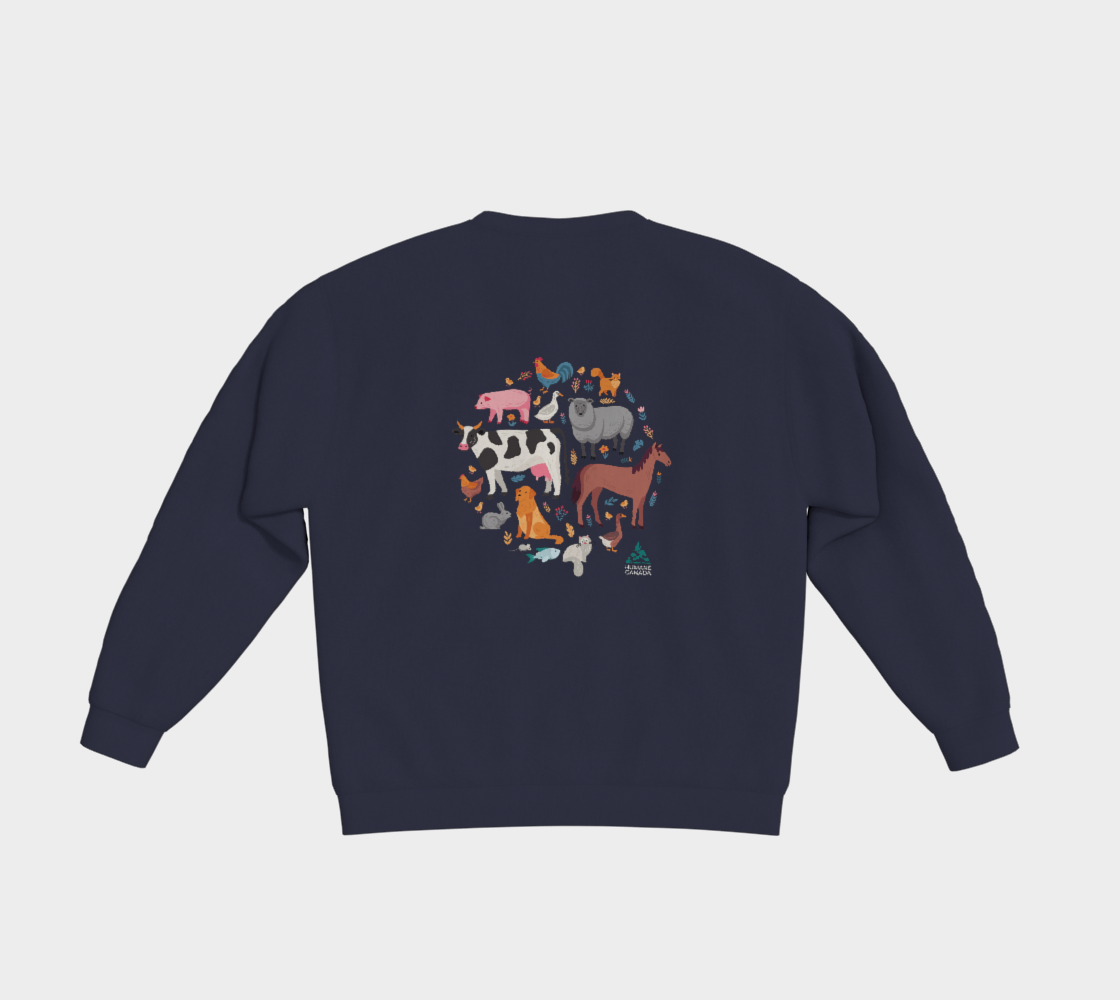 All Animals Back Print Crewneck Sweater