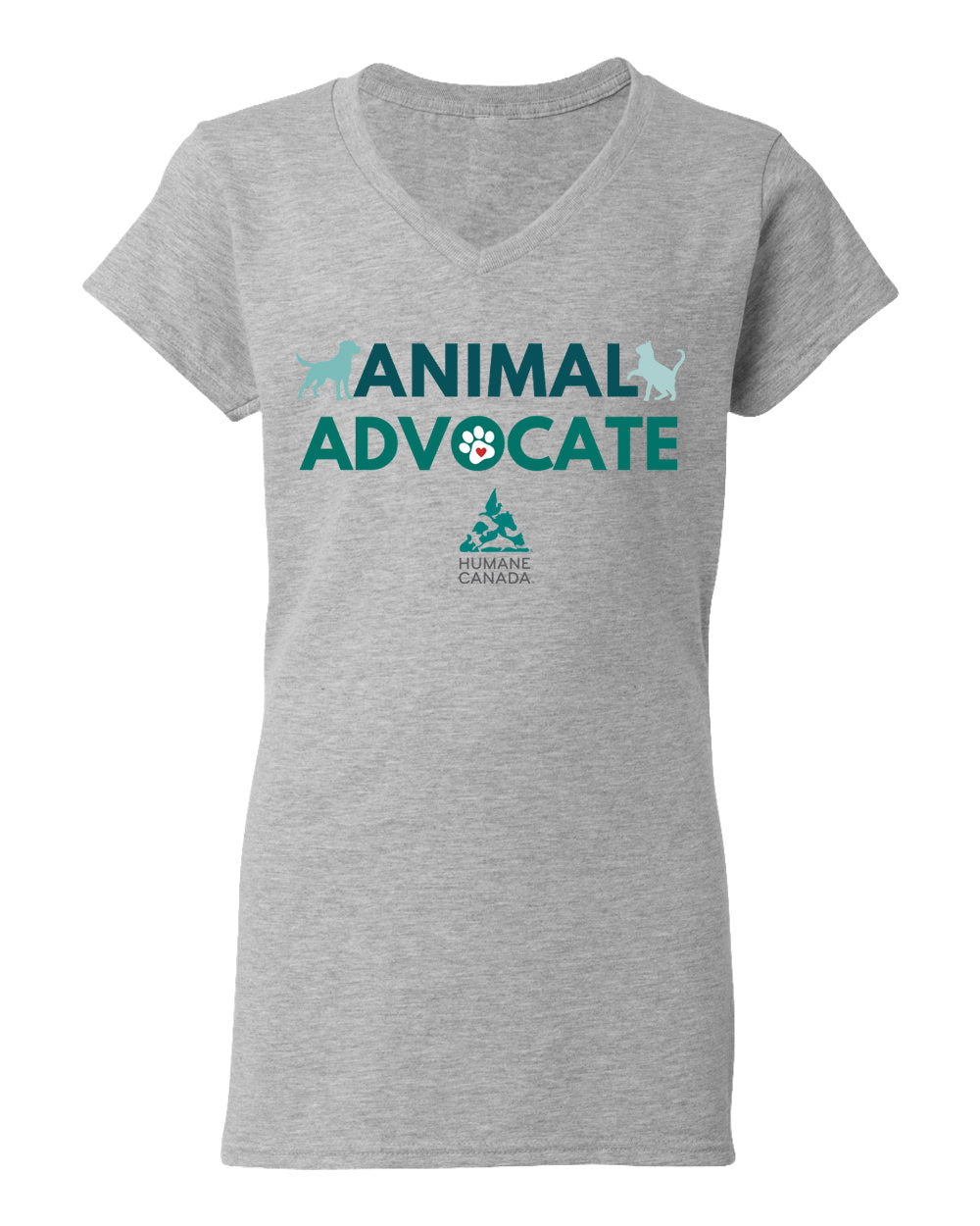 Animal Advocate - V-Neck Ladies T-shirt