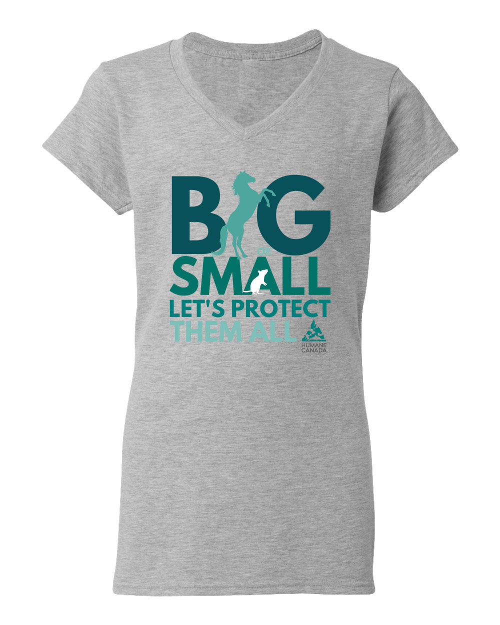 Big or Small - V-Neck Ladies T-shirt