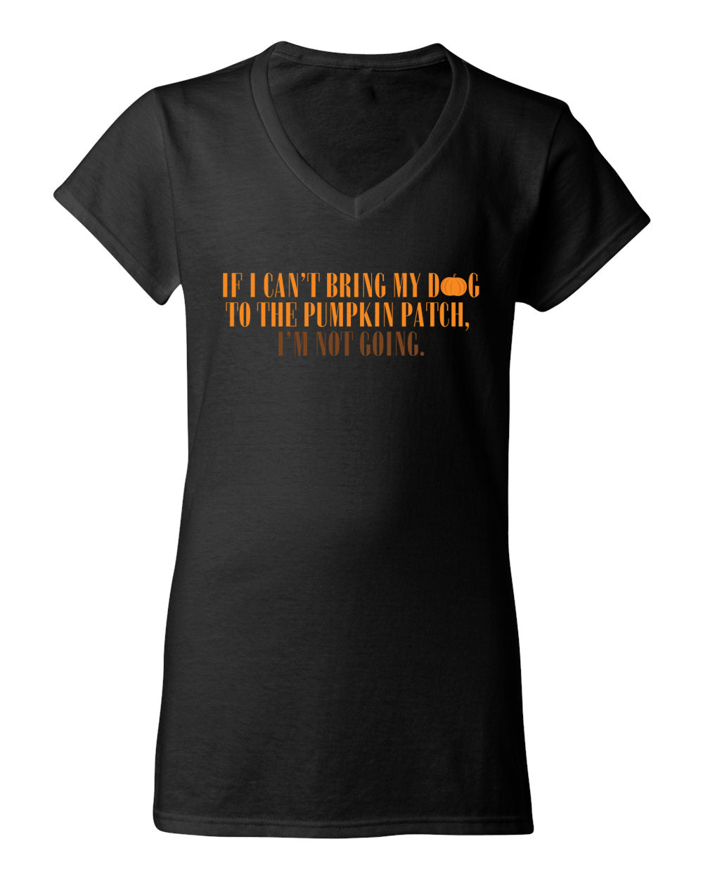 Pumpkin Patch - V-Neck Ladies T-shirt