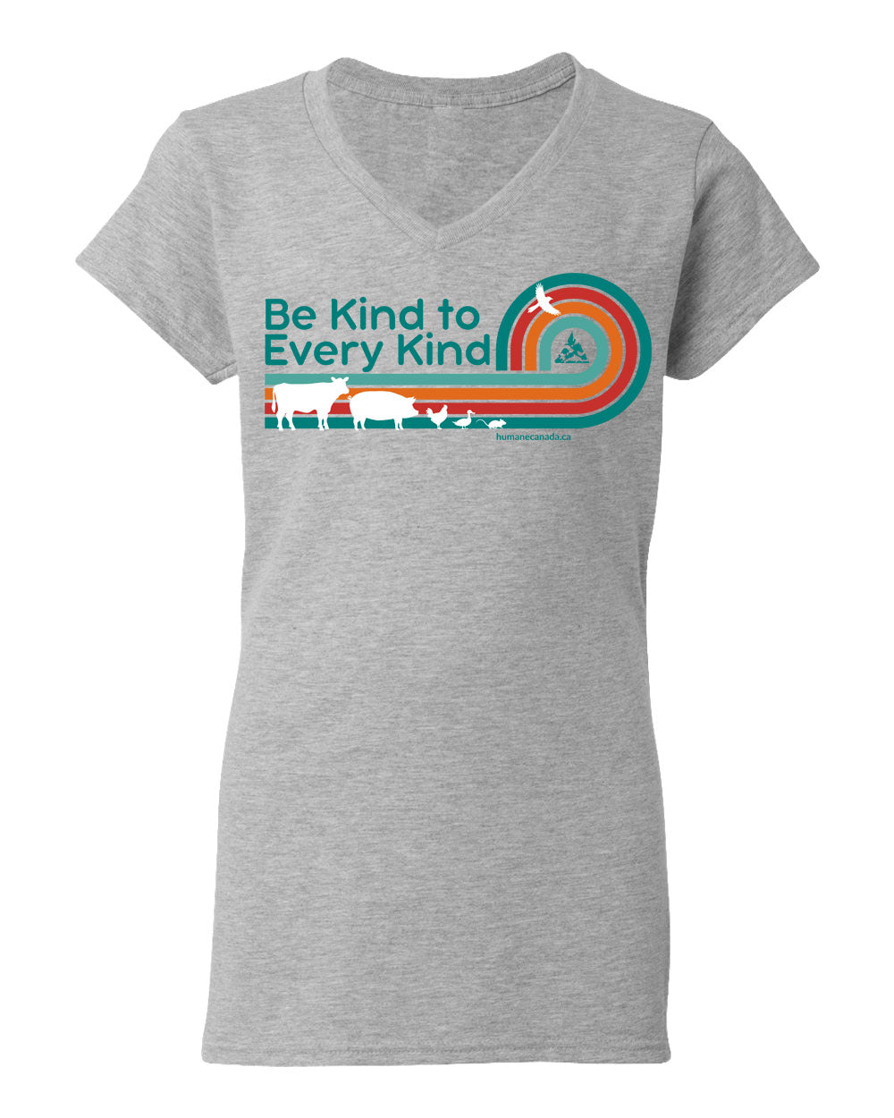Be Kind to Every Kind - V-Neck Ladies T-shirt