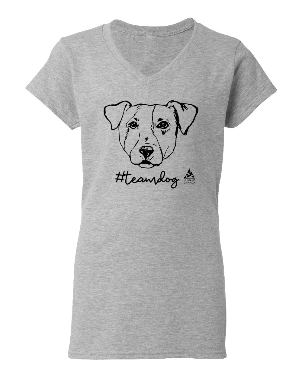 Team Dog - V-Neck Ladies T-shirt