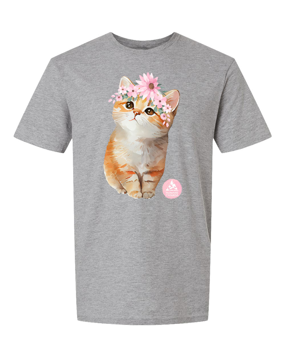 Floral Kitten - Crewneck Unisex T-shirt