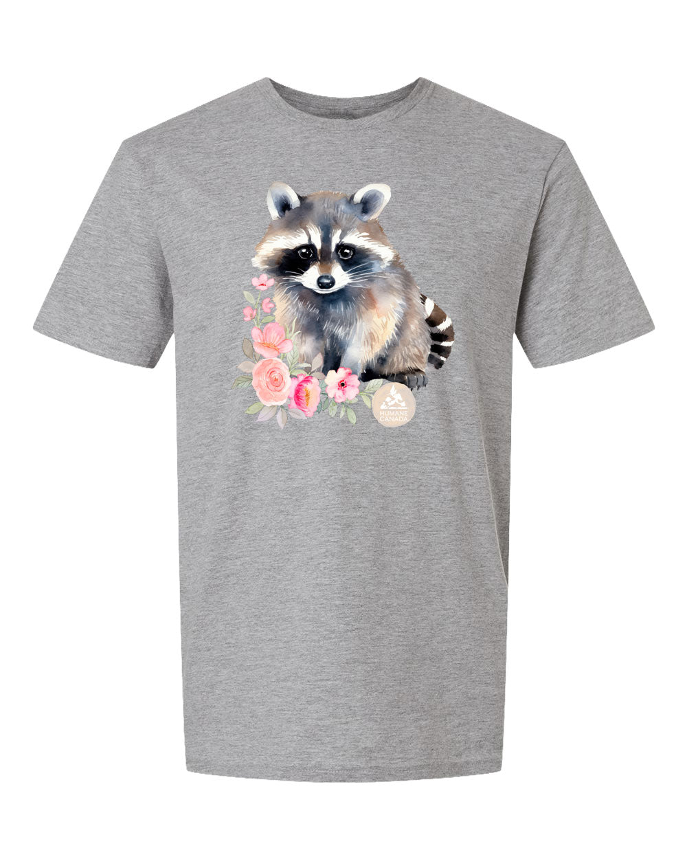 Floral Racoon - Crewneck Unisex T-shirt