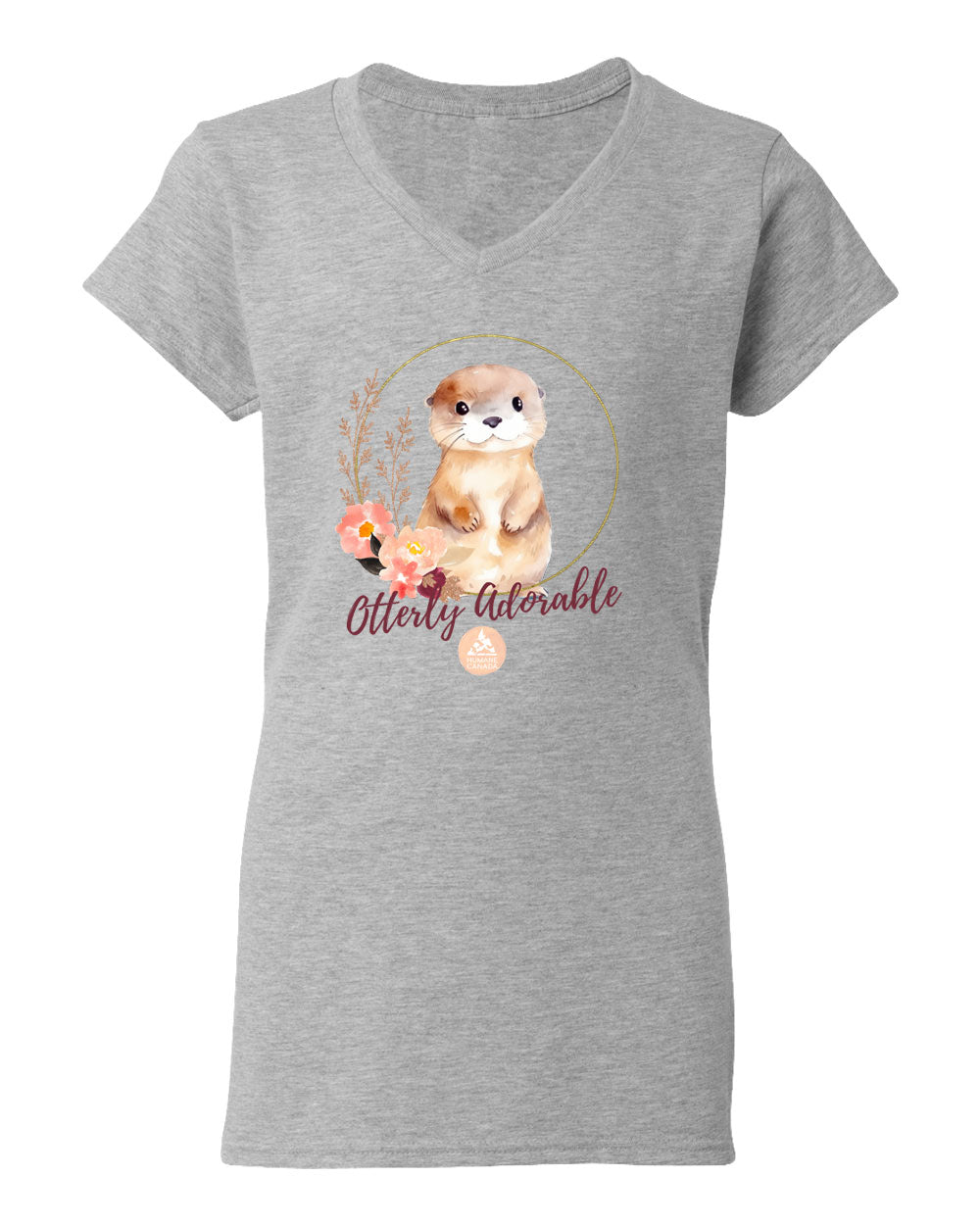 Otterly Adorable - V-Neck Ladies T-shirt