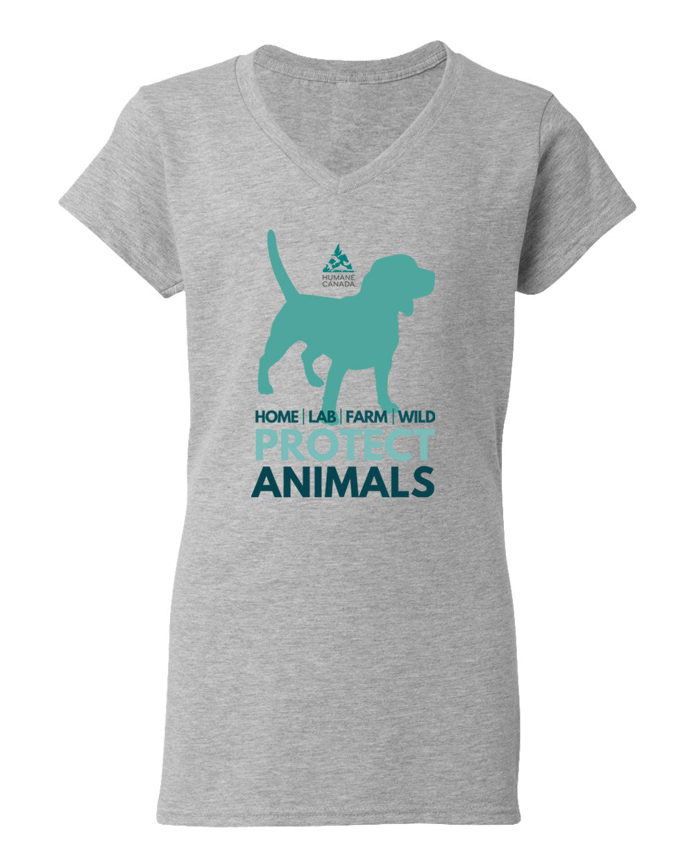 Protect Animals Dog - V-Neck Ladies T-shirt