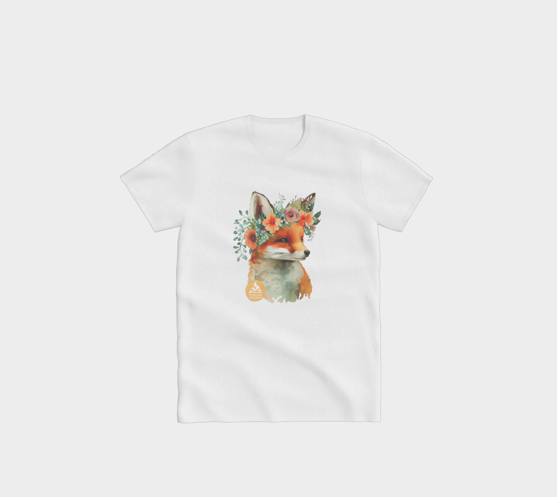 Floral Fox Crewneck T-Shirt