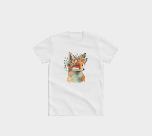 Floral Fox Crewneck T-Shirt