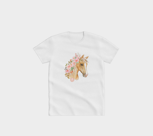 Floral Horse Crewneck T-Shirt