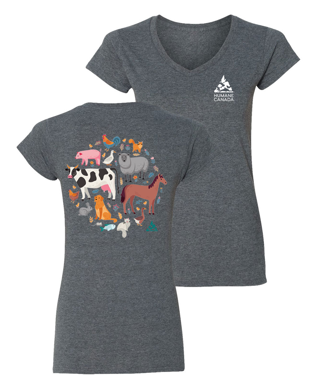 All Animals - V-Neck Ladies T-shirt