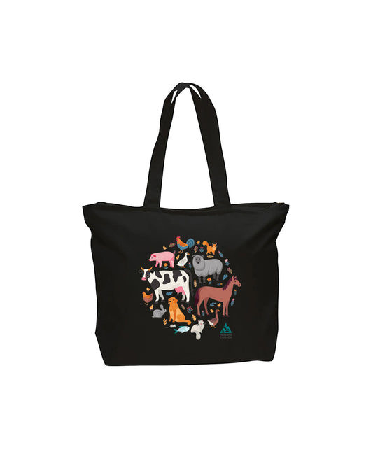 All Animals Zip Tote Bag