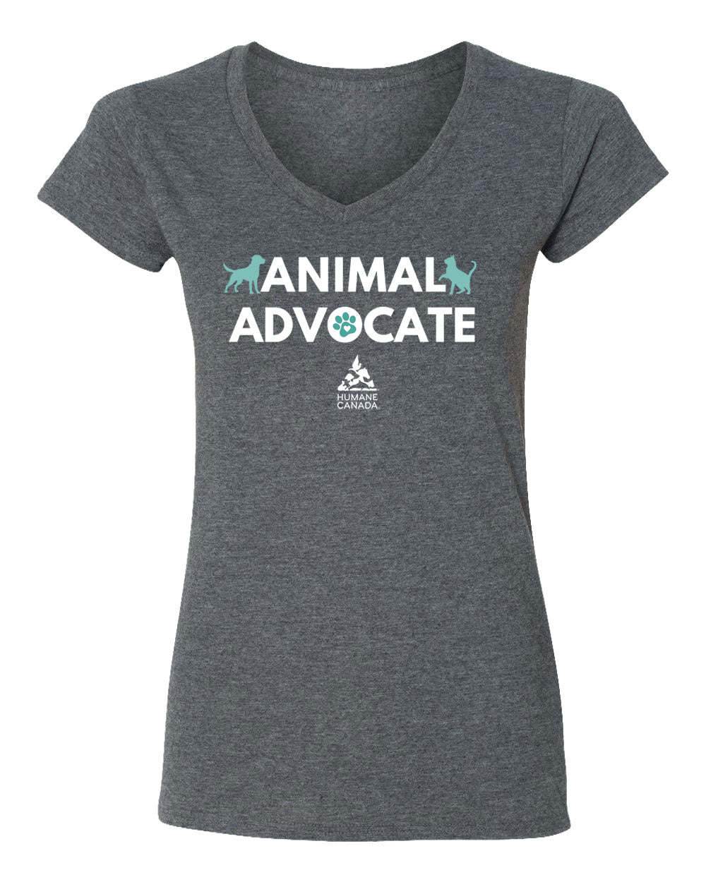 Animal Advocate - V-Neck Ladies T-shirt