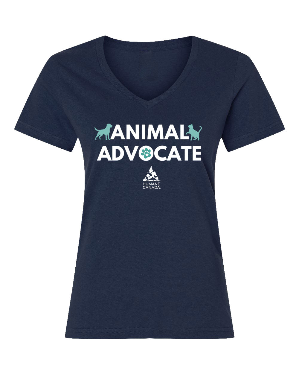 Animal Advocate - V-Neck Ladies T-shirt