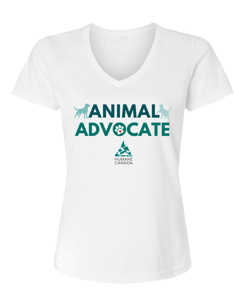 Animal Advocate - V-Neck Ladies T-shirt