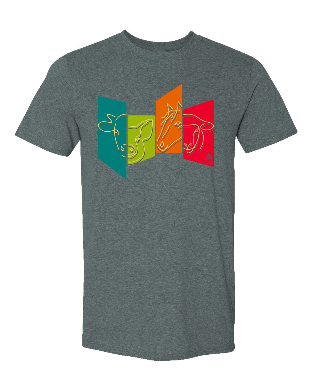 Animal Panels 2 - Crewneck Unisex T-shirt