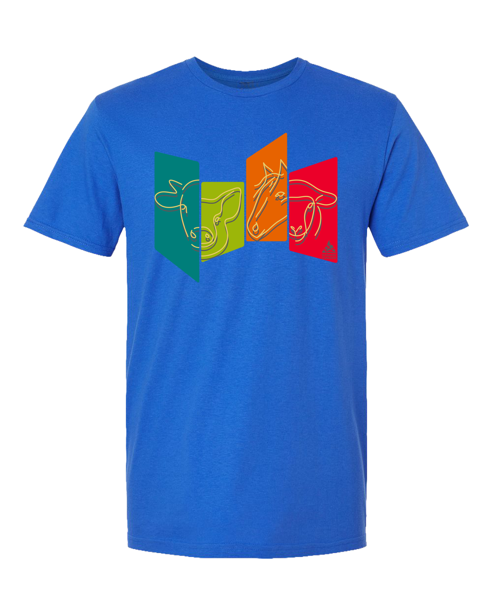 Animal Panels 2 - Crewneck Unisex T-shirt