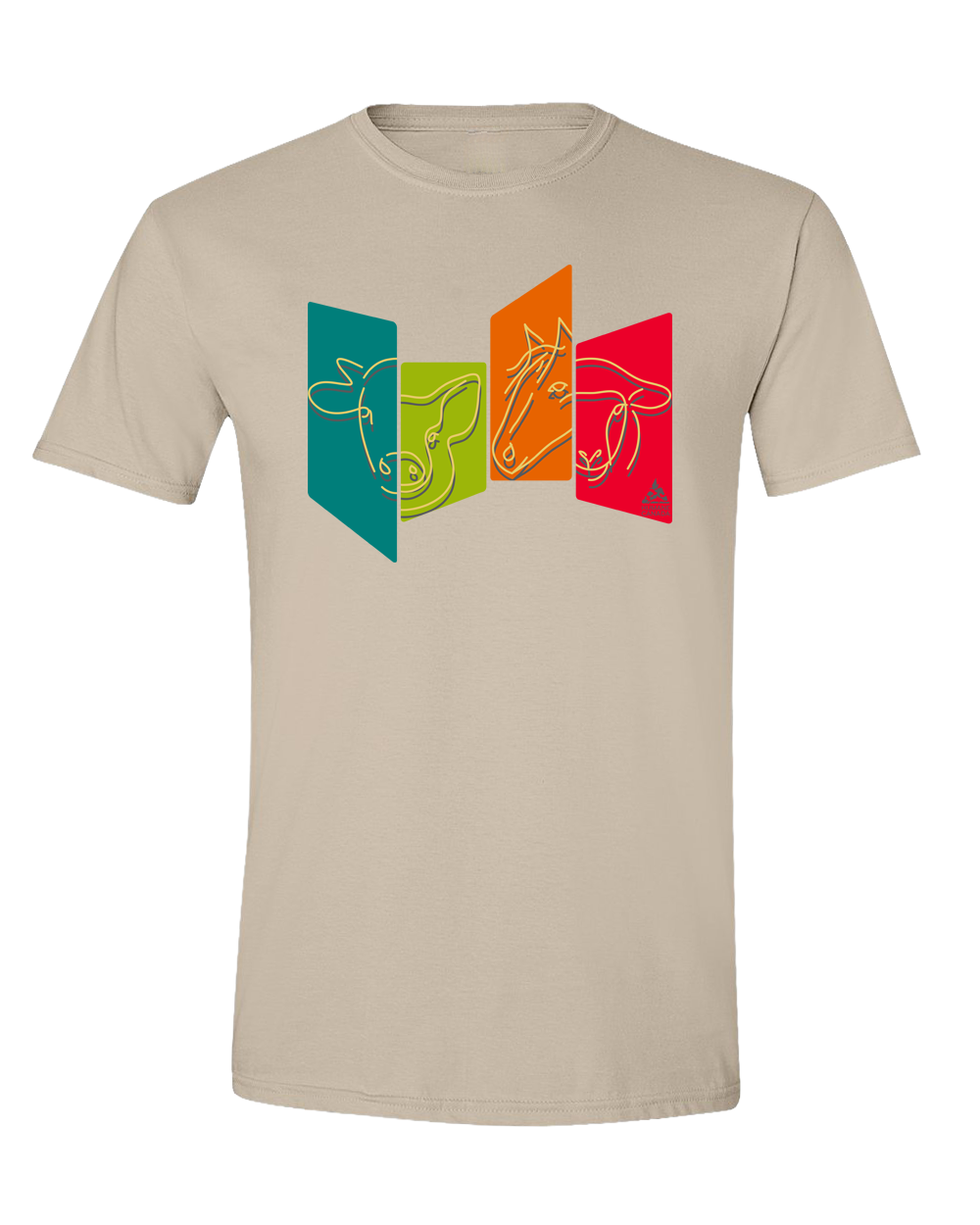 Animal Panels 2 - Crewneck Unisex T-shirt