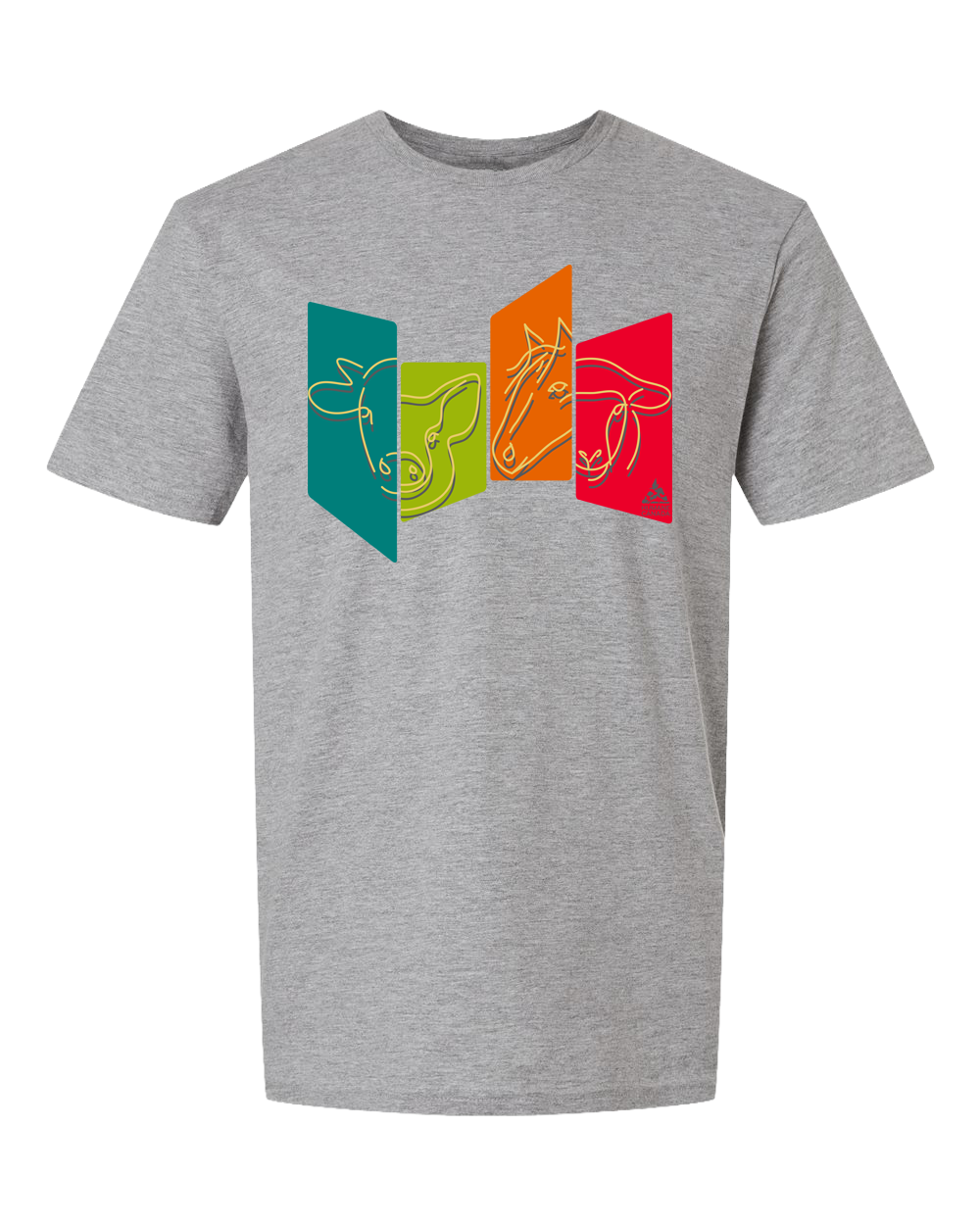 Animal Panels 2 - Crewneck Unisex T-shirt