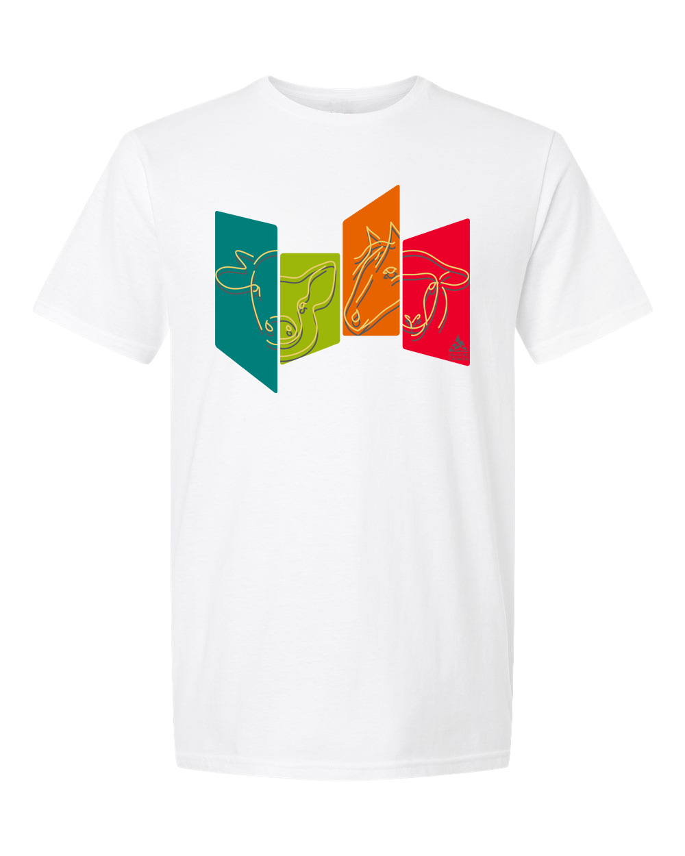 Animal Panels 2 - Crewneck Unisex T-shirt