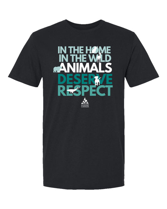 Animals Deserve Respect - Crewneck Unisex T-shirt