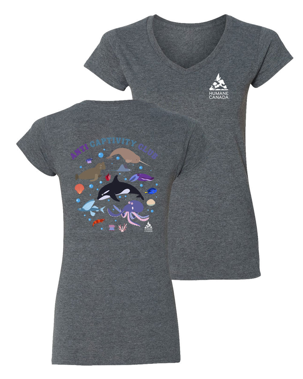 Anti Captivity - V-Neck Ladies T-shirt