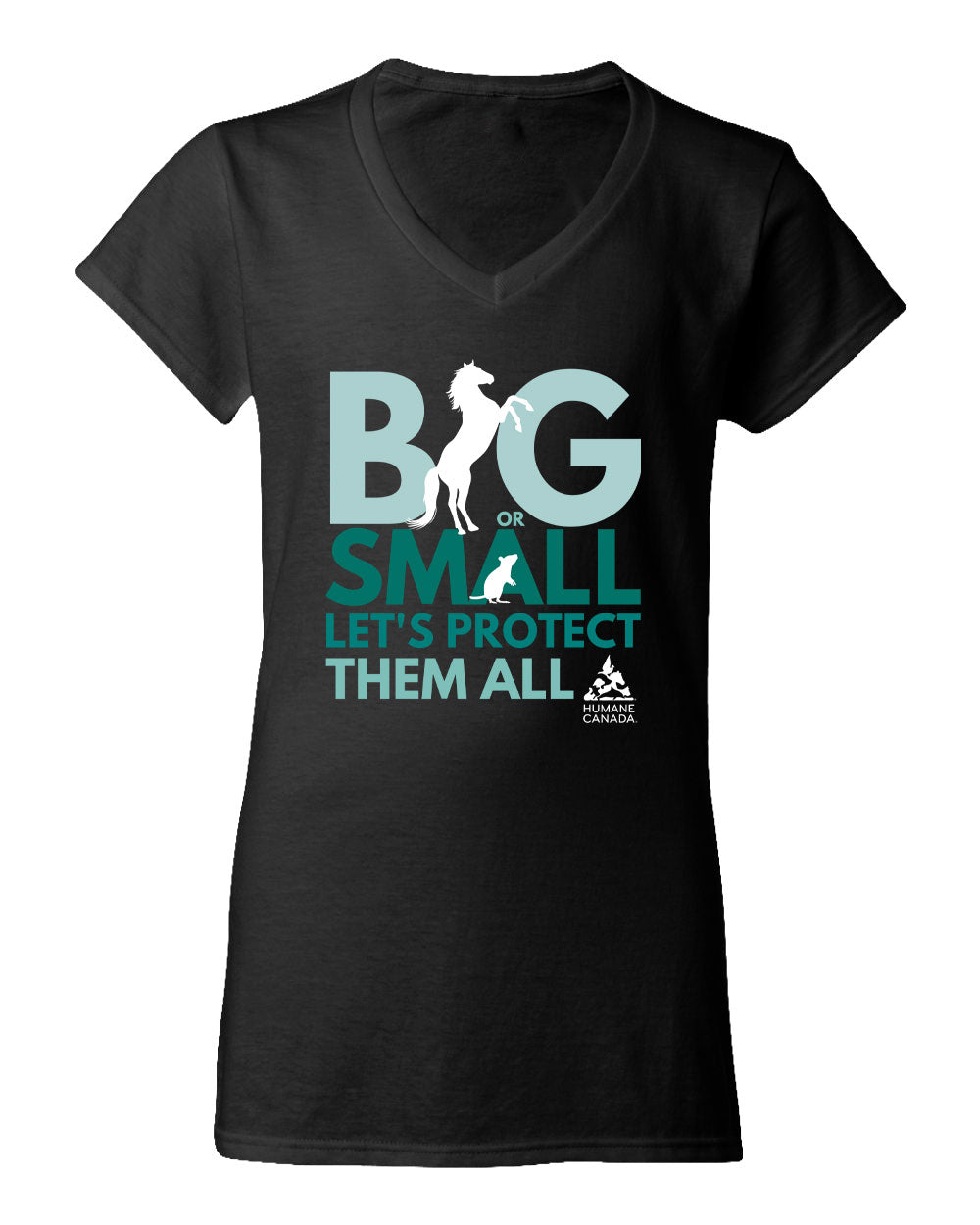 Big or Small - V-Neck Ladies T-shirt