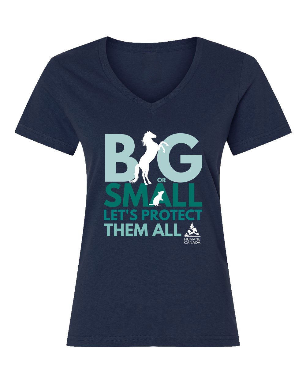 Big or Small - V-Neck Ladies T-shirt