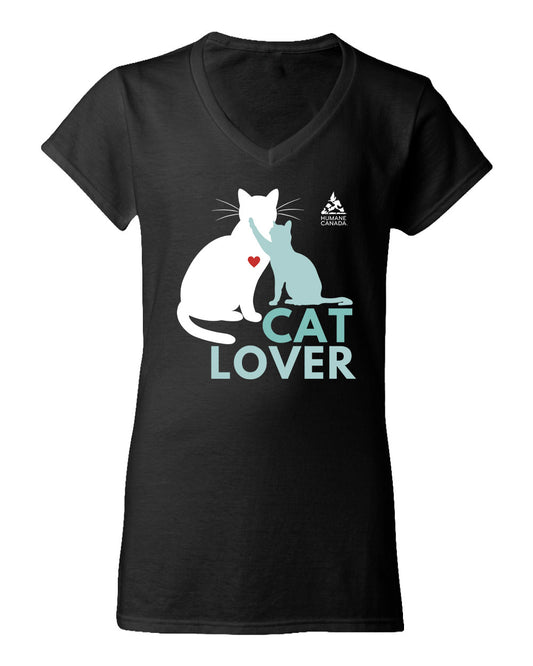 Cat Lover - V-Neck Ladies T-shirt
