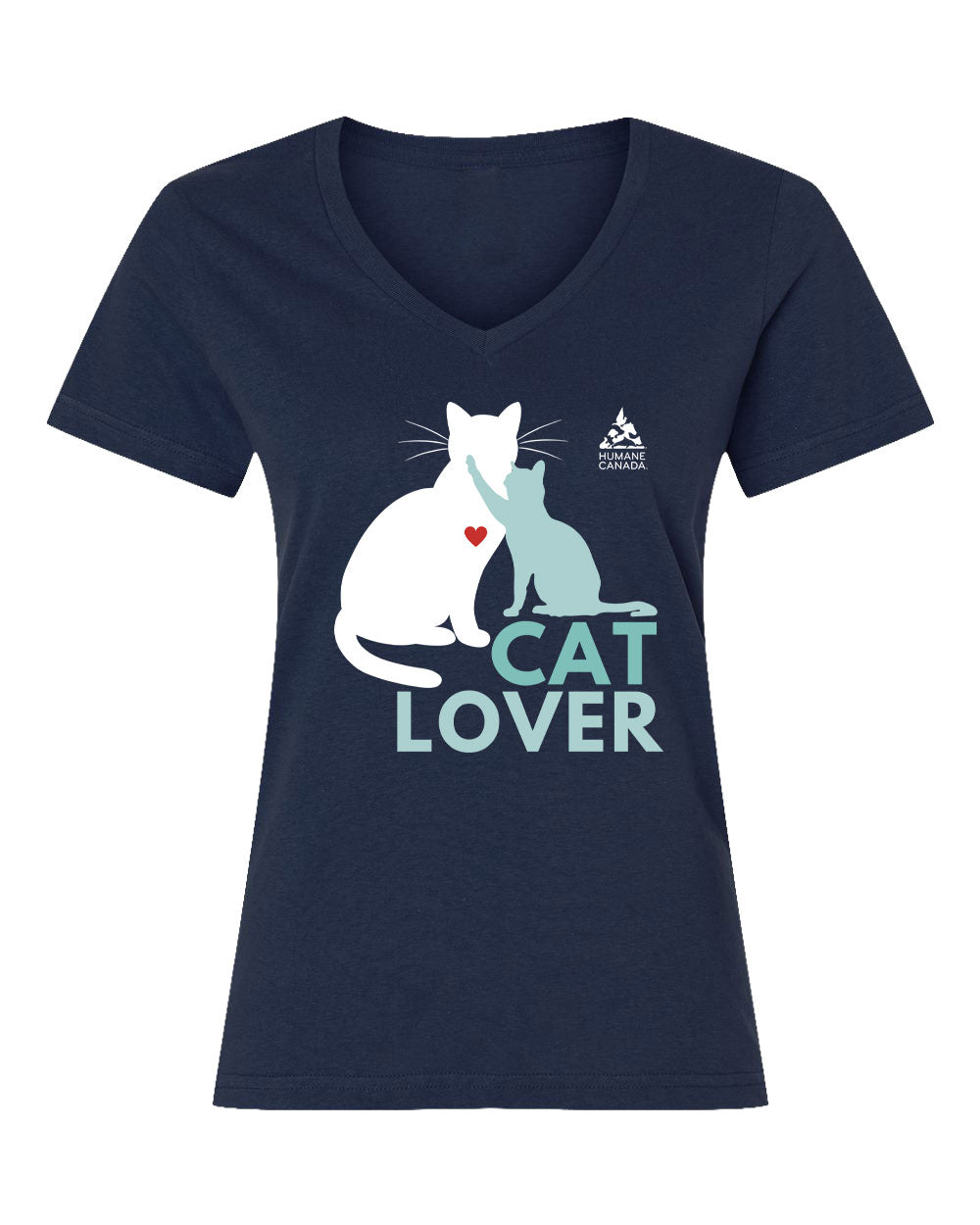 Cat Lover - V-Neck Ladies T-shirt