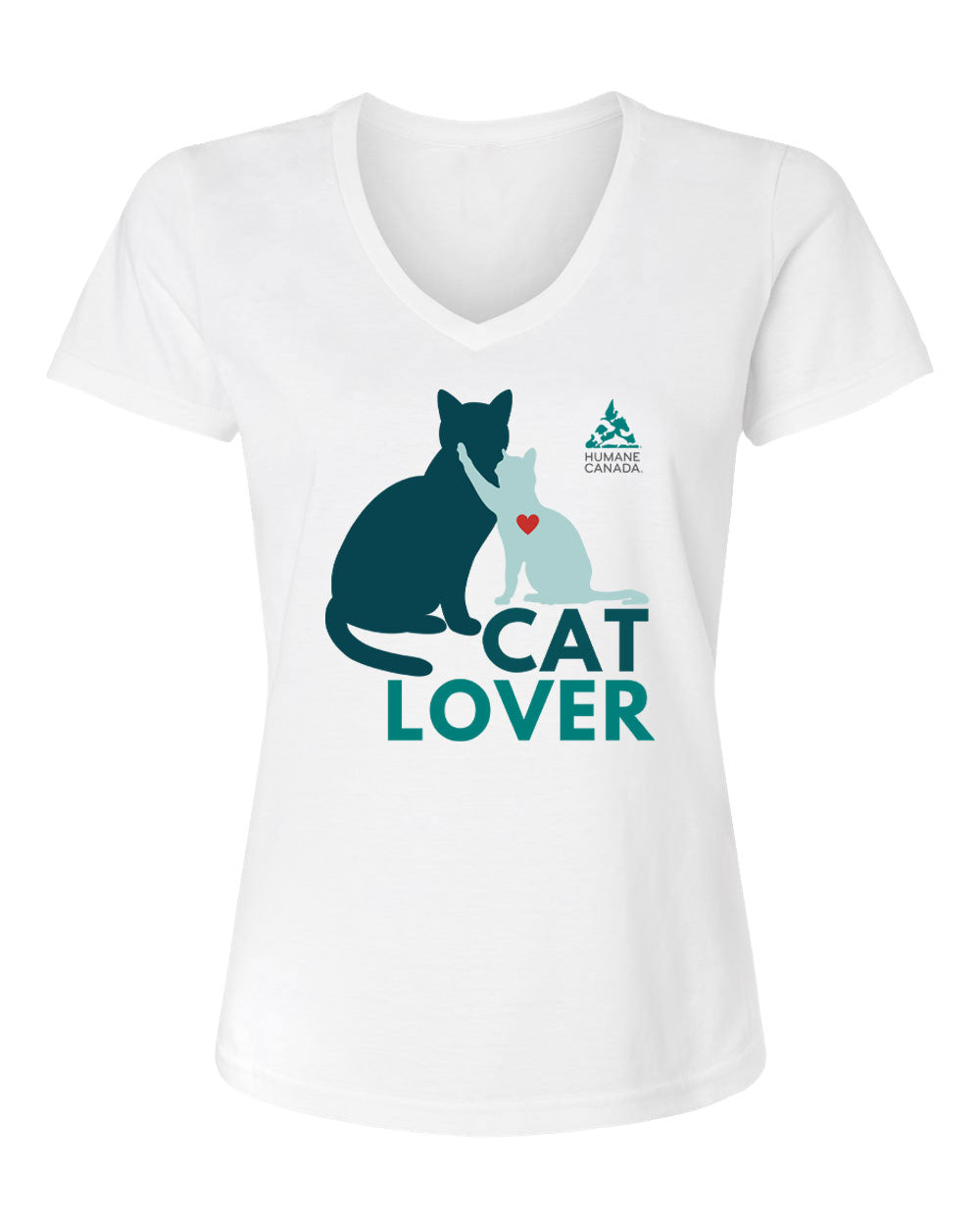 Cat Lover - V-Neck Ladies T-shirt