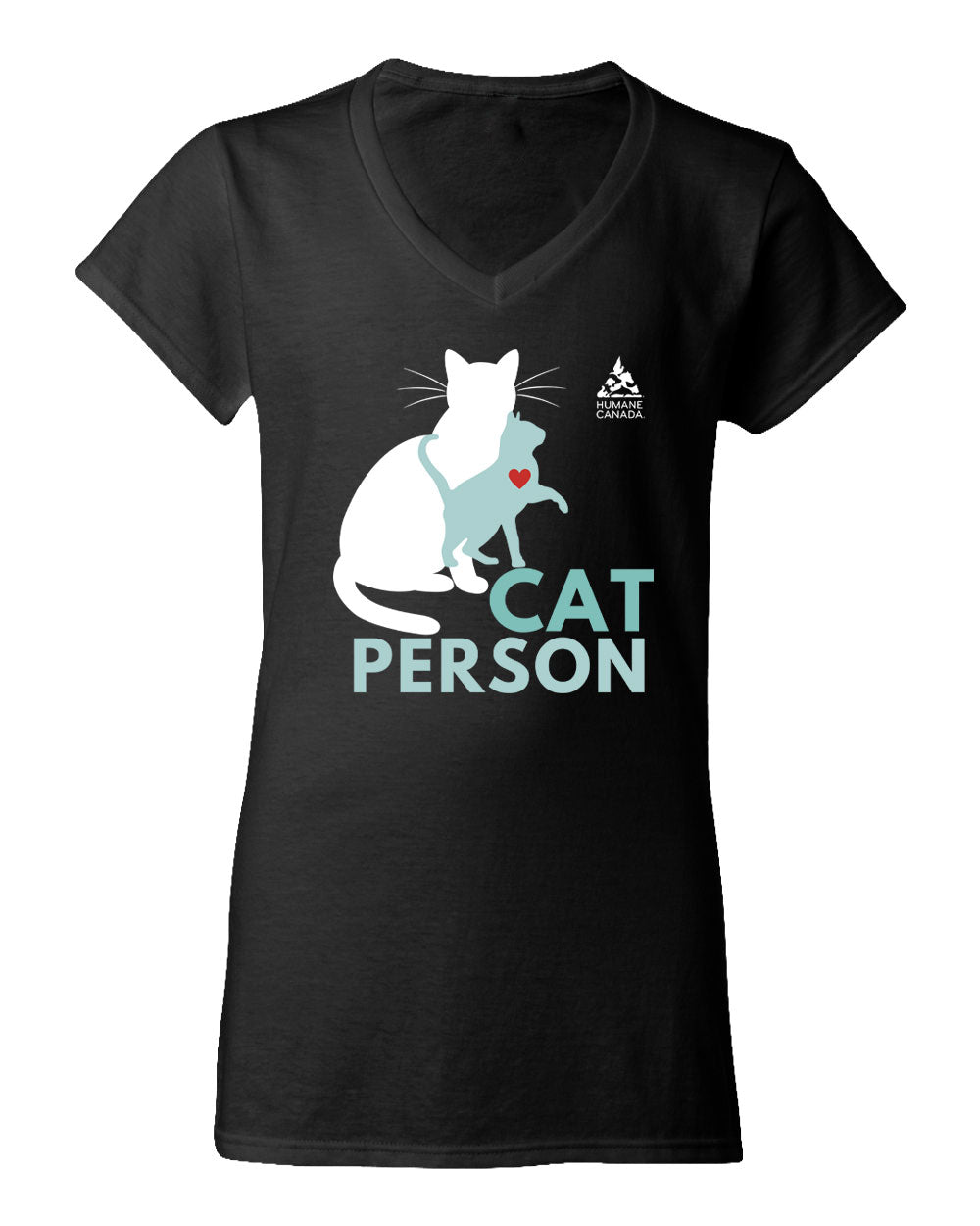 Cat Person - V-Neck Ladies T-shirt