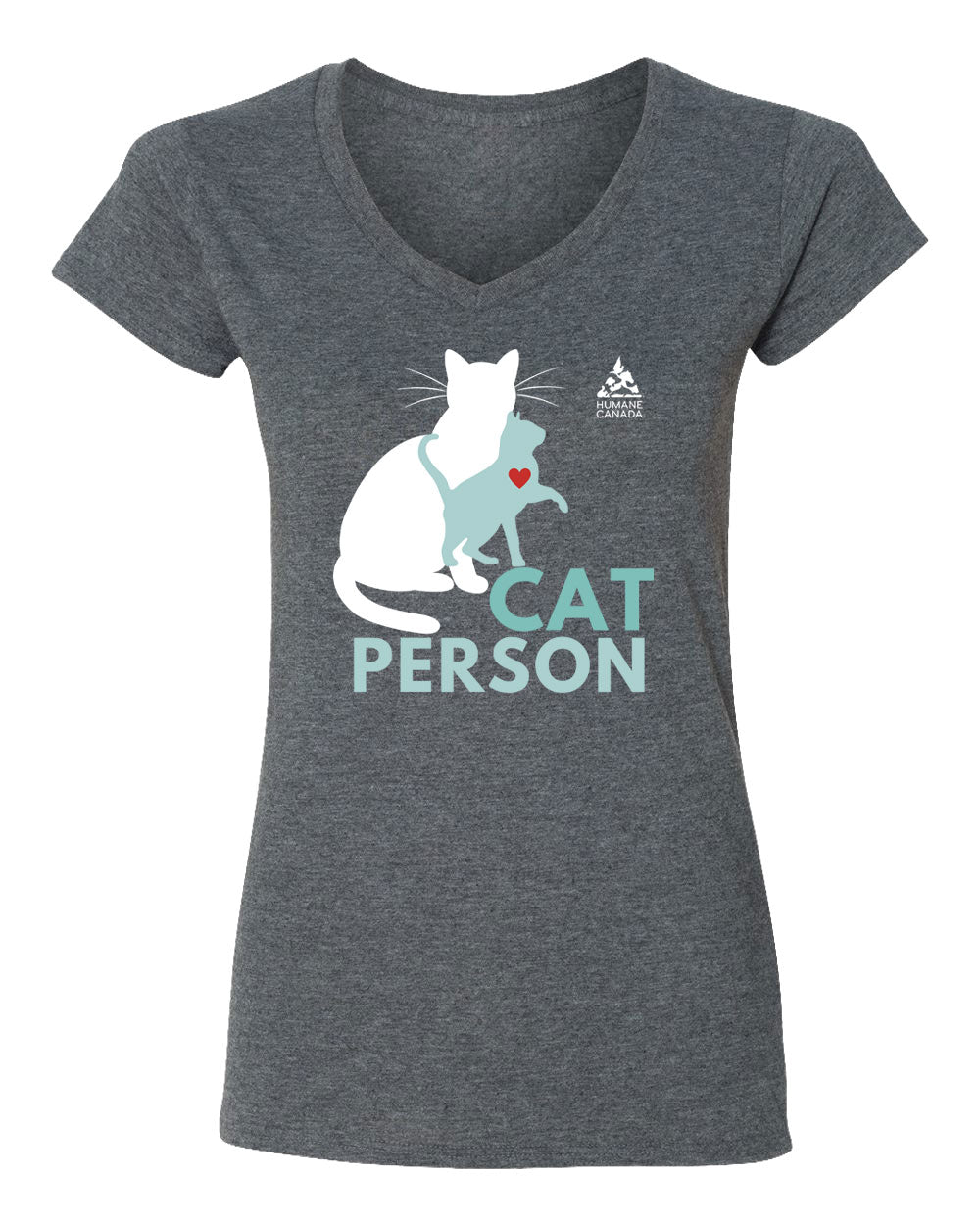 Cat Person - V-Neck Ladies T-shirt