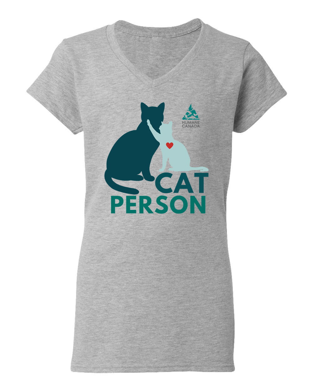 Cat Person - V-Neck Ladies T-shirt