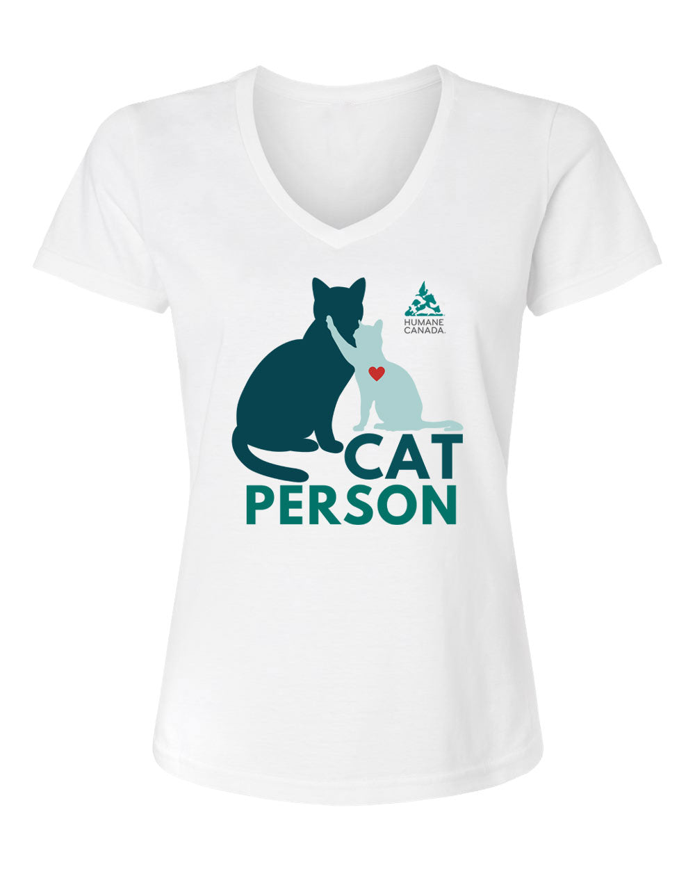 Cat Person - V-Neck Ladies T-shirt