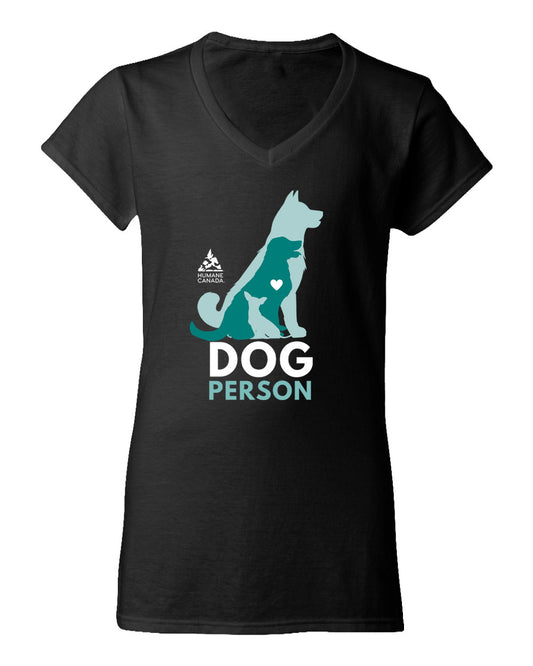 Dog Person - V-Neck Ladies T-shirt