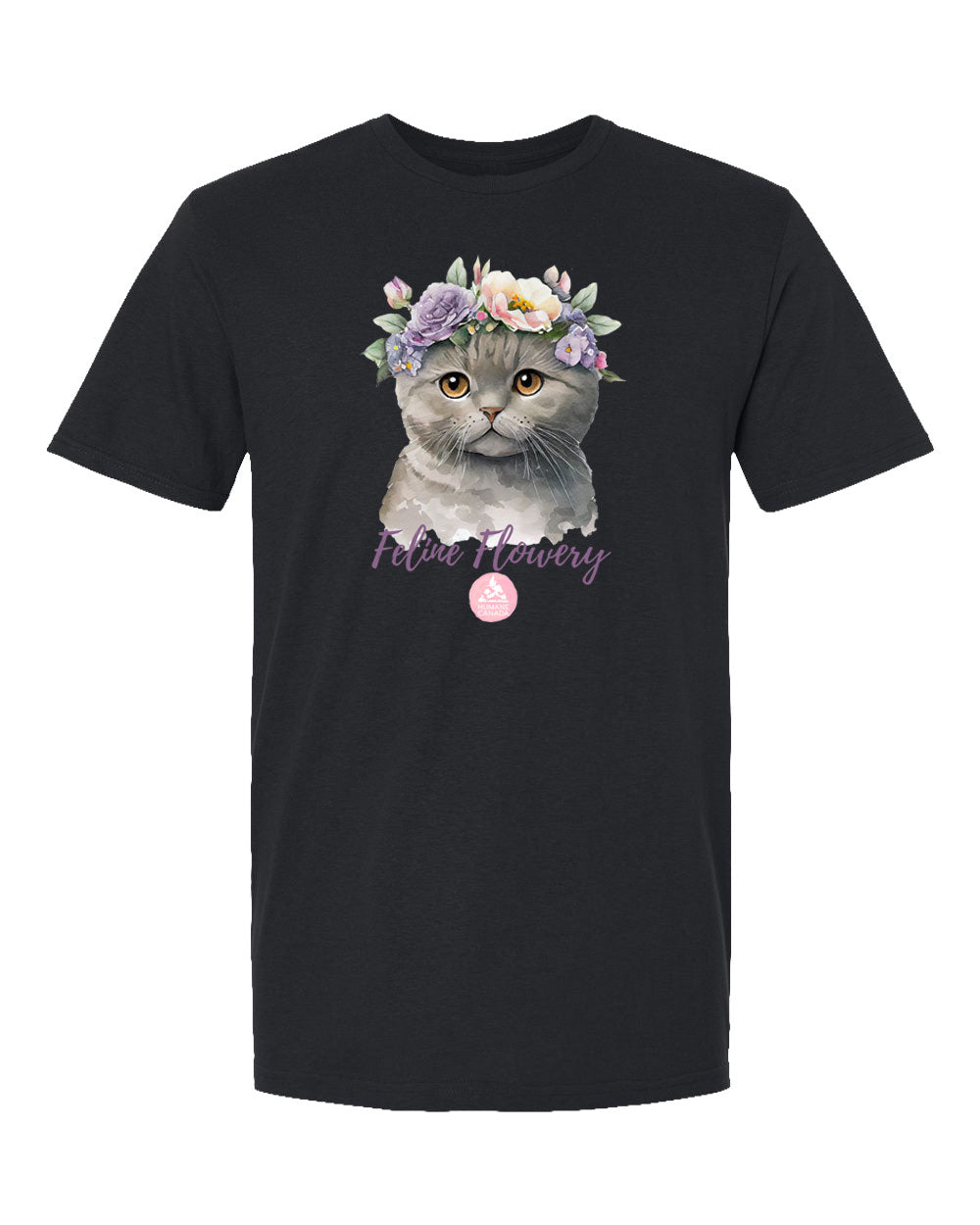 Feline Flowery - Crewneck Unisex T-shirt