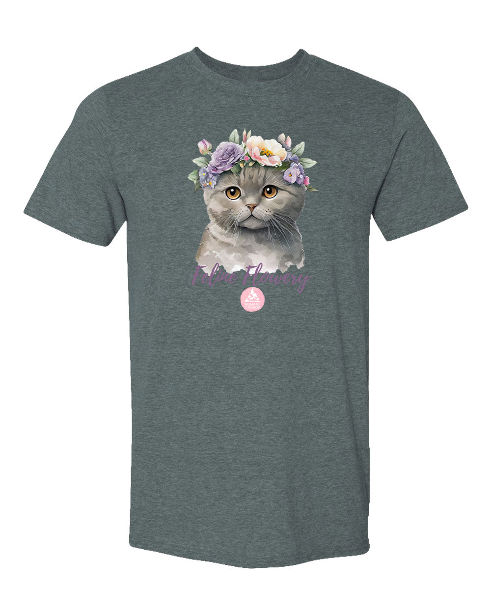 Feline Flowery - Crewneck Unisex T-shirt