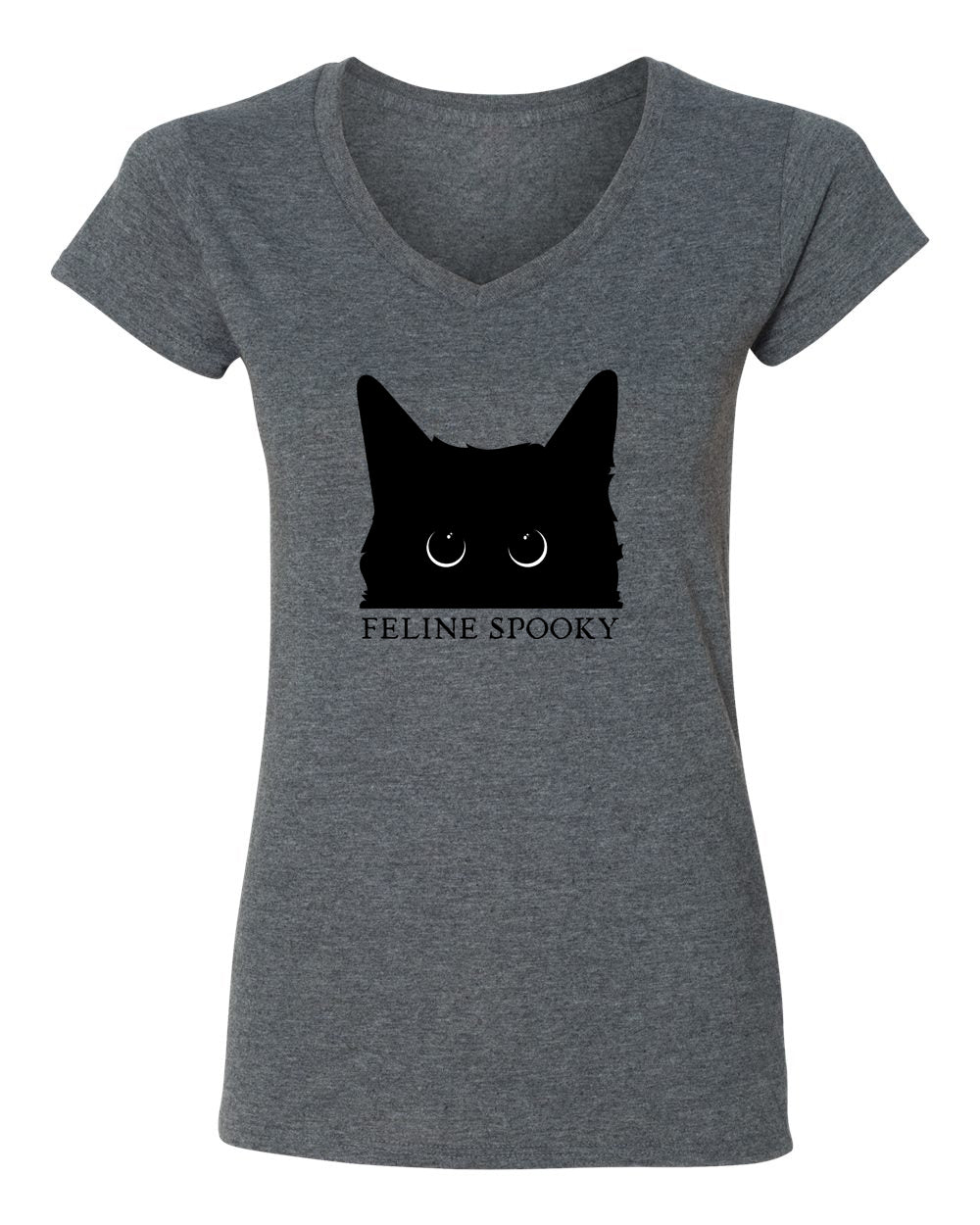 Feline Spooky - V-Neck Ladies T-shirt