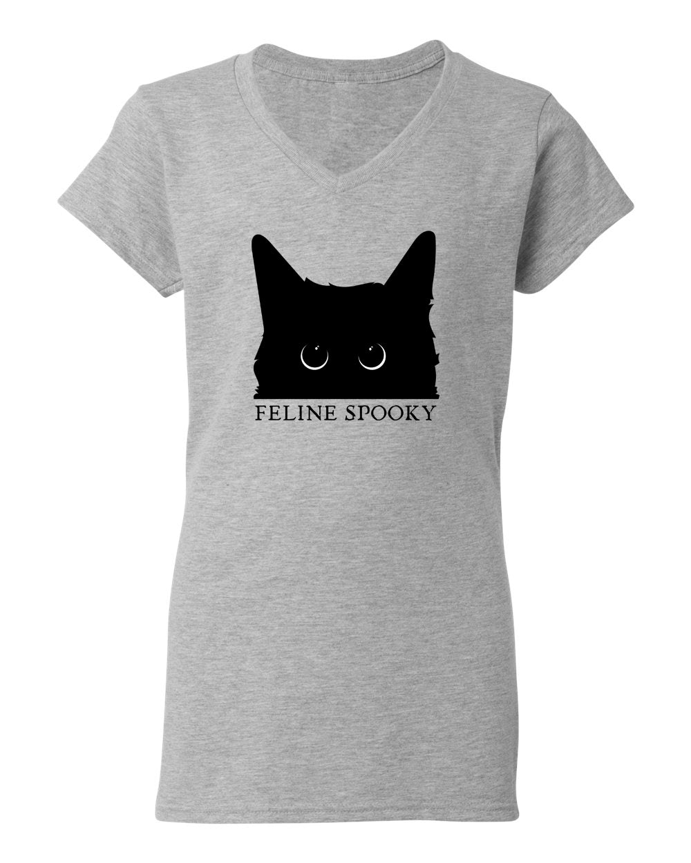Feline Spooky - V-Neck Ladies T-shirt