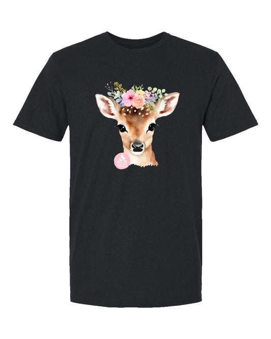 Floral & Fauna Deer - Crewneck Unisex T-shirt