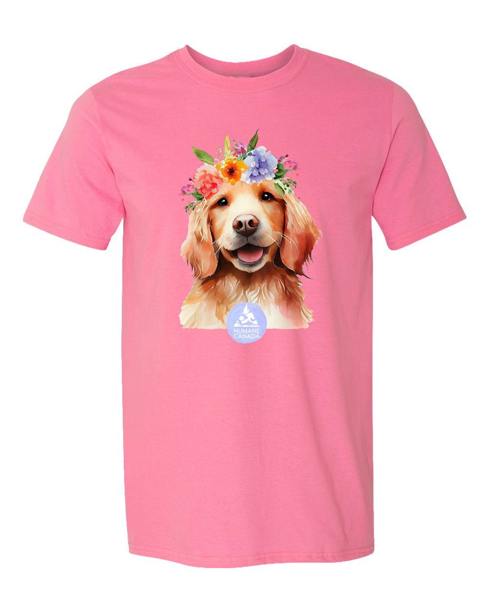 Floral Dog - Crewneck Unisex T-shirt