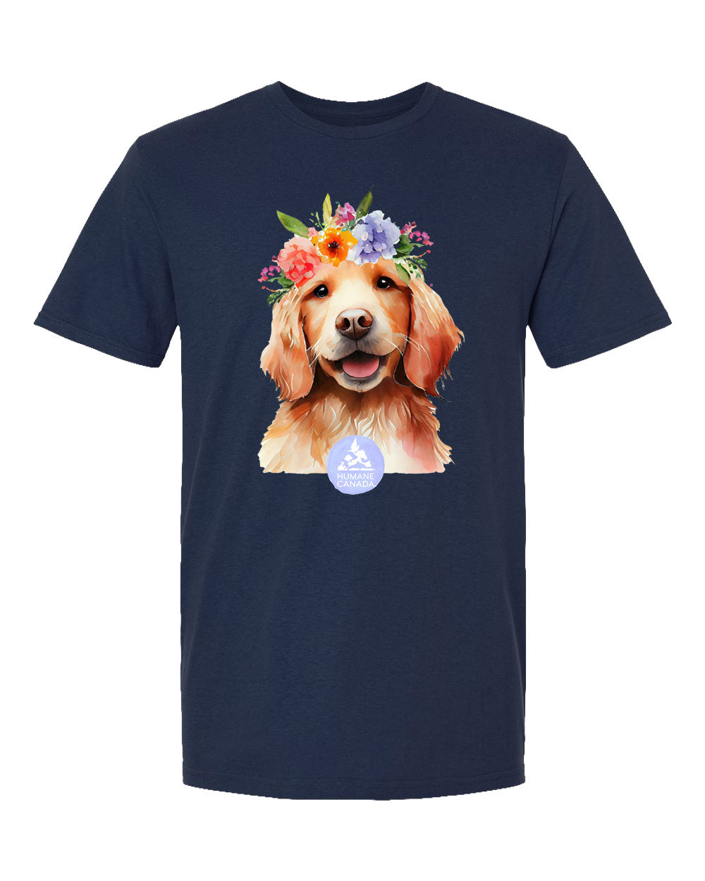 Floral Dog - Crewneck Unisex T-shirt