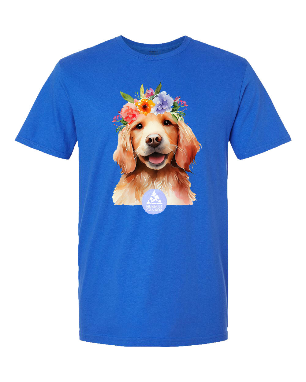 Floral Dog - Crewneck Unisex T-shirt