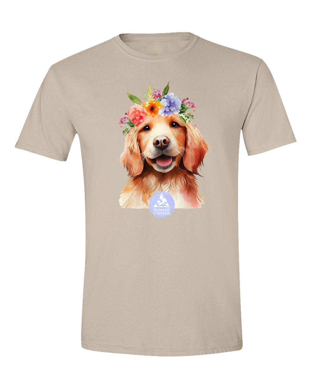 Floral Dog - Crewneck Unisex T-shirt