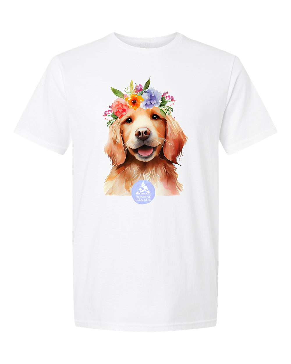 Floral Dog - Crewneck Unisex T-shirt