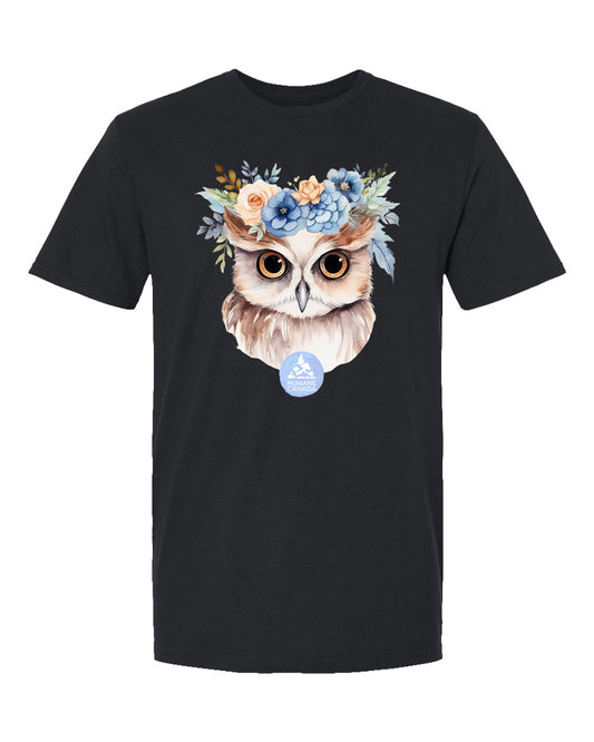 Floral Owl - Crewneck Unisex T-shirt