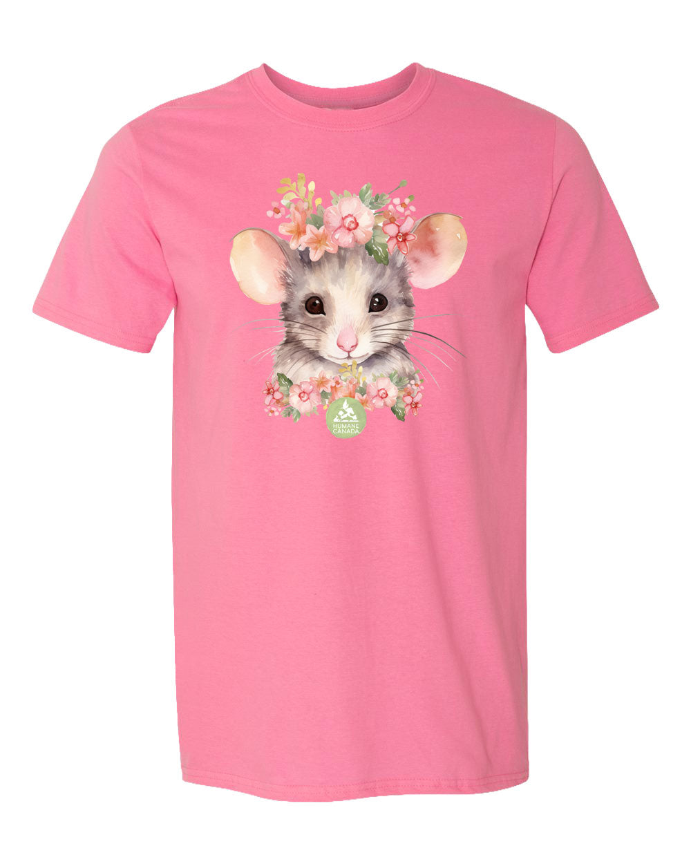 Floral Mouse - Crewneck Unisex T-shirt