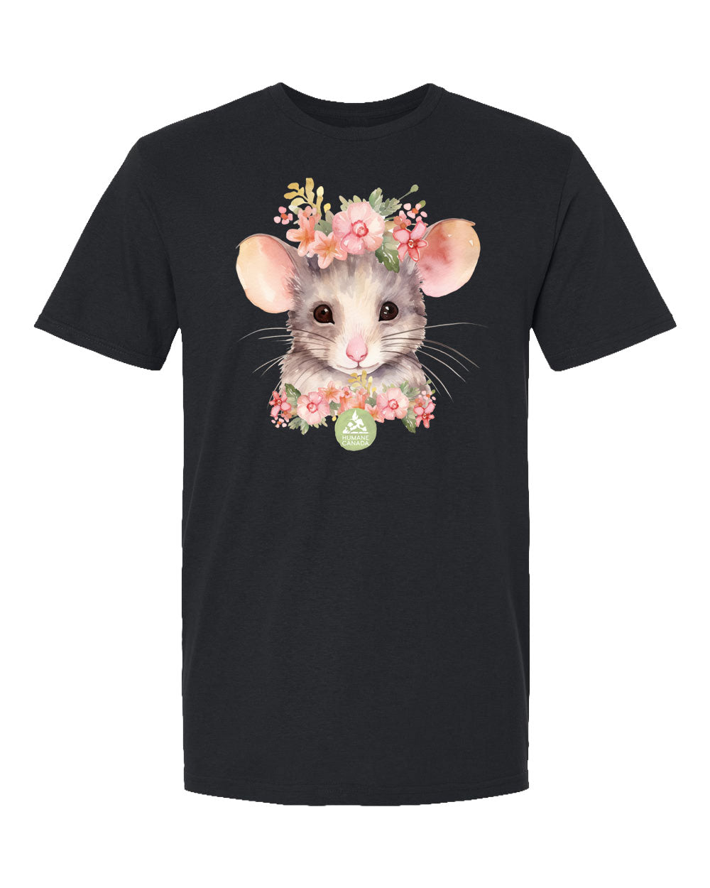 Floral Mouse - Crewneck Unisex T-shirt