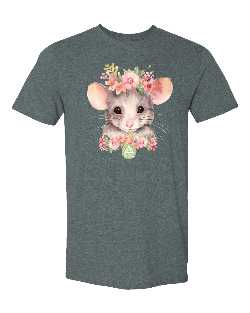 Floral Mouse - Crewneck Unisex T-shirt